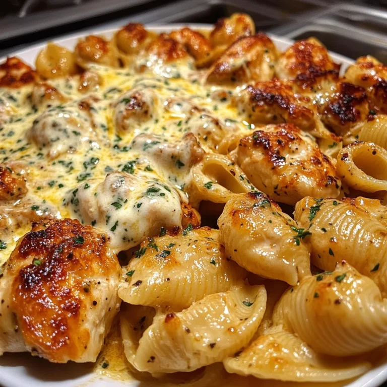 Creamy Parmesan Chicken Shells with Melted Mozzarella