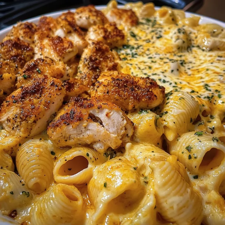 Garlic Cajun Chicken Shells in Velveeta Cream Sauce