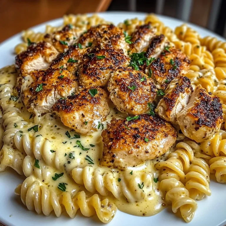Garlic Parmesan Chicken with Velveeta Rotini Alfredo