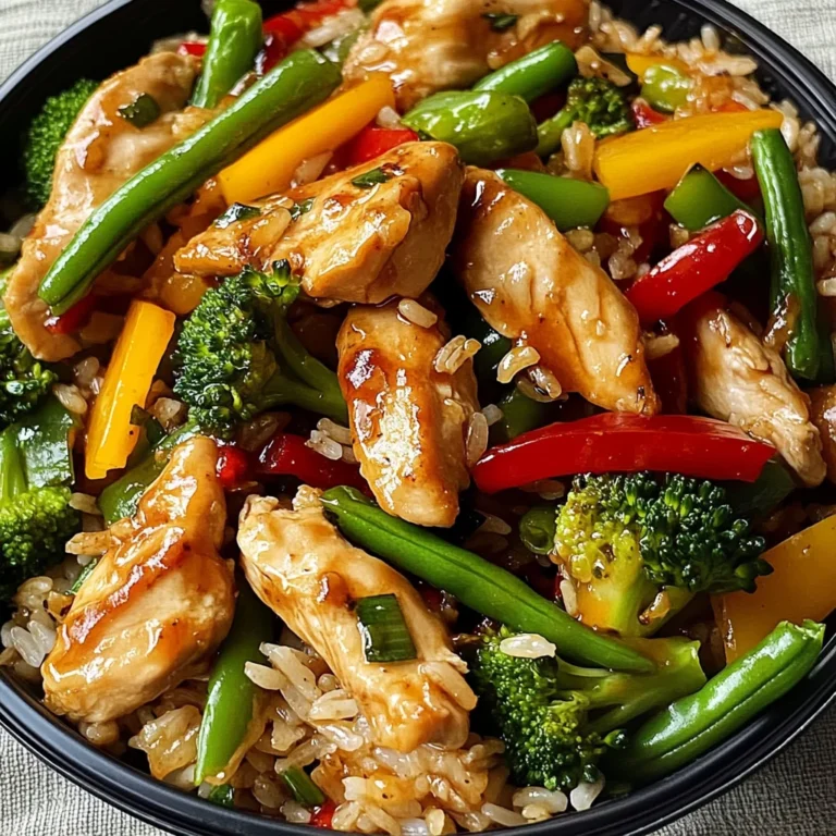 Healthy Chicken and Veggie Stir-Fry with Mixed Rice