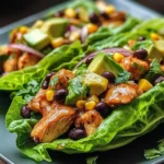 Honey Lime Chicken & Avocado Lettuce Cups