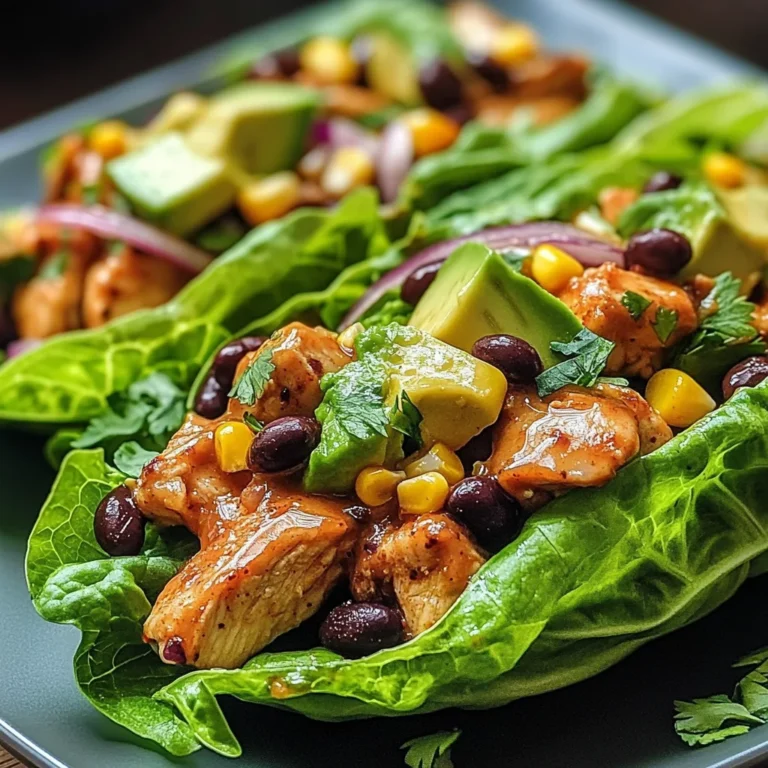 Honey Lime Chicken & Avocado Lettuce Cups