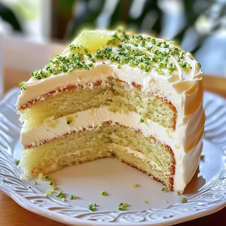 Key Lime Cake with Key Lime Cream Cheese Frosting