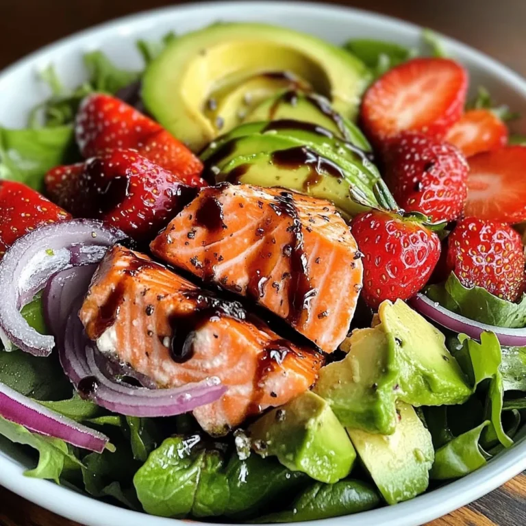 Strawberry Avocado Salmon Salad