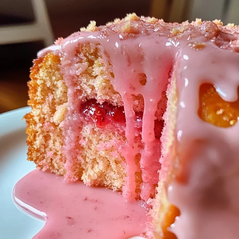 Strawberry Buttermilk Pound Cake with Pink Glaze