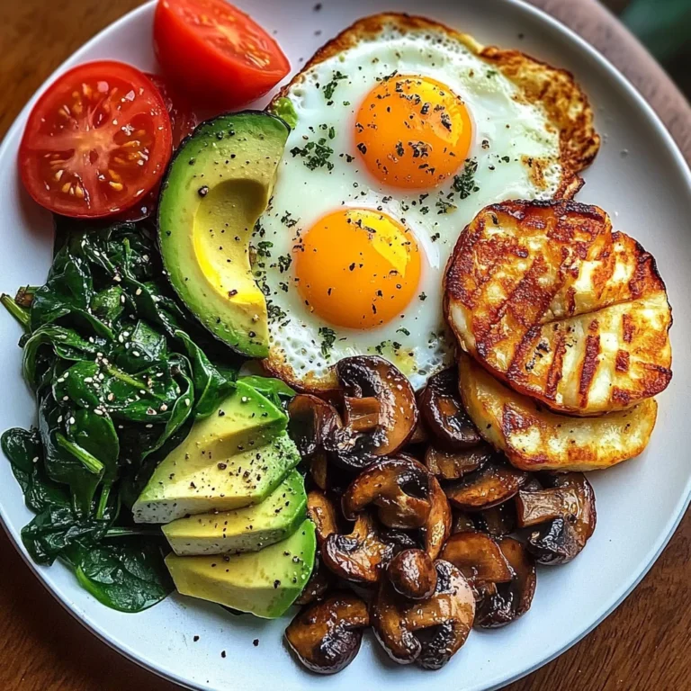 Sunny Veggie & Halloumi Breakfast Plate