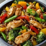 Wild Rice Chicken Stir-Fry with Fresh Veggies